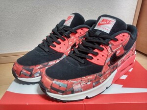 ナイキ×アトモス　エアマックス90 プリント we love nike　27cm　ブラック　インフラレッド　airmax　ドレコ