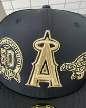 新品　New Era 59Fifty ANGELS マルチワールドシリーズパッチ　サテンブラックxゴールド　7-3/4 (61.5cm)_画像8