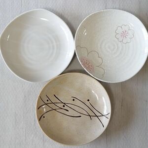 たち吉&美濃焼 日本製 新品 陶磁器 形状＆サイズ別 皿3点セット 柄付き