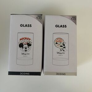 ディズニー ガラスコップ 2個セット 3coins