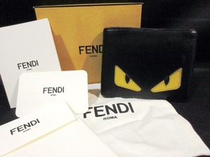 フェンディ FENDI モンスター バッグバッグズ レザー 二つ折り 財布 ウォレット 7M0001 O73 F0U9T