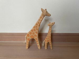  male to Hymer giraffe parent . wooden toy ostheimer Germany made ji rough animal 