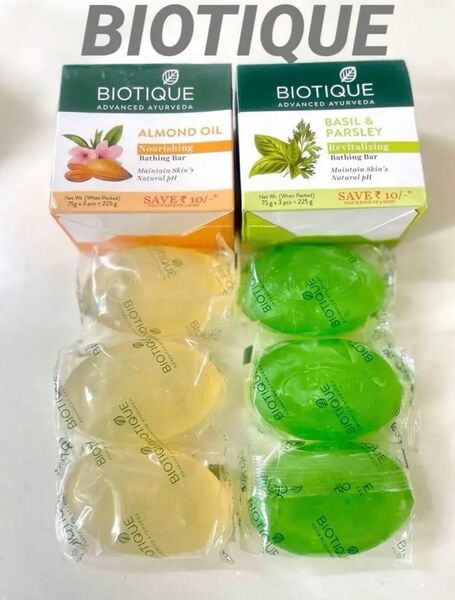 【BIOTIQUE 】アーモンドオイル・バジル＆パセリ　75g×6個