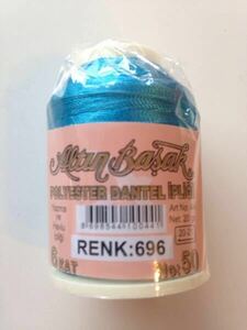 新品: オヤ 糸 トルコ 伝統手芸 oya yarn NO 696 水色 altinbasak イーネオヤ トゥオヤ