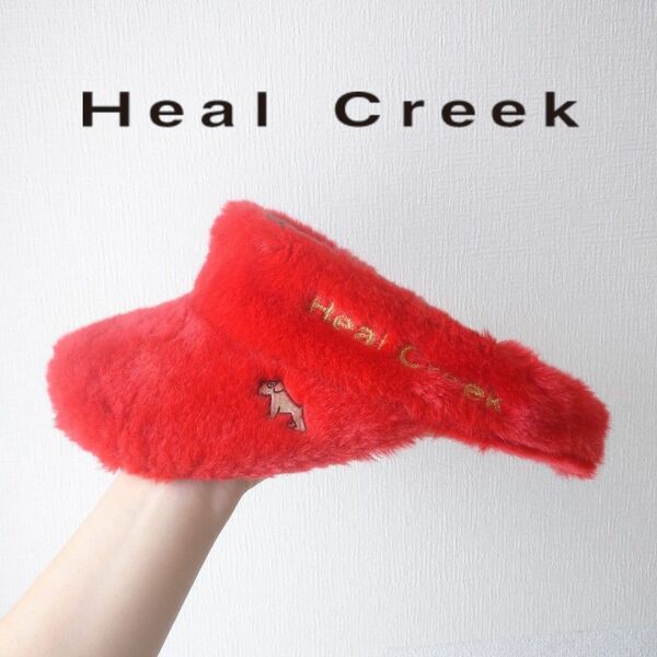 Heal Creek ヒールクリーク フェイクファー サンバイザー レディース レッド