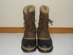 SOREL ソレル 　スノーブーツ　 CARIBOU 　NM1000-238 　レザー　防寒 防水 ブラウン系 サイズ２７ｃｍ　　（３Ｆ　ケ↑