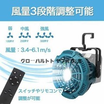 人気推薦 クーリングファン 扇風機 マキタ 互換 LED 充電式ファン S47_画像2