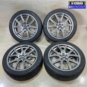 86 BR-Z プリウス 等 エンケイ EK FS01 7-17+48 5H100 ブリヂストン RE003 215/45R17 17インチ 4本セット 009k