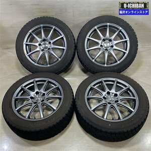 ヤリスクロス クラウン等 ロクサーニスポーツ 7-17+38 5H114.3 グッドイヤー アイスナビ6 215/55R17 17インチ スタッドレス 4本セット 009k