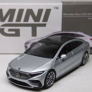 MINI GT★メルセデス ベンツ EQS 580 4MATIC シルバーメタリック MGT00508-R Mercedes-Benz Silver Metallic 1/64 TSMの画像1
