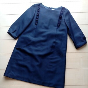  new goods Eimy Pearl by POWDER SUGAR Amy pearl bai powder shuga- lustre exist on goods navy simple One-piece formal graduation ceremony 