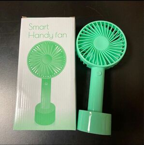 携帯扇風機 手持ちファン 電池式 ハンディファン Smart Handy fan 緑 小型扇風機 熱中症対策