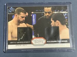 ネイト・マーコート ホジマール・トキーニョ ダブル格闘着カード TOPPS UFC MOMENT OF TRUTH 2011