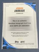 50枚限定 ジェシカ・アンドラーデ ブルーパラレル直筆サインカード TOPPS UFC KNOCKOUT 2019_画像2