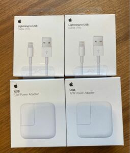 Apple電源アダプタとケーブルの4点セット（未開封）