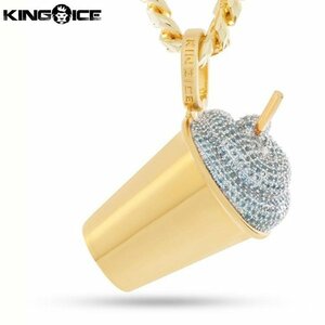 【ワンサイズ】King Ice × Slurpee キングアイス スラーピー ブルースラーピー ネックレス ゴールド Blue Slurpee Necklace メンズ 男性