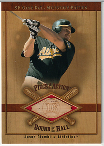 2001 UD SP GAME BAT PIECE of the ACTION【JASON GIAMBI】MILE STONE EDITION ＃B-JG ジェイソンジアンビ