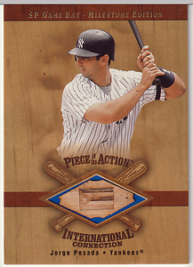 2001 UD SP GAME BAT PIECE of the ACTION【GEORGE POSADA】MILE STONE EDITION ＃I-JP ホルヘポサダ