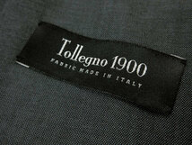 正規品 新品 Tollegno1900 A5 身長170㎝ 胴囲80㎝ 春夏 イタリア製生地 ２ボタン レギュラー ワンタック グレー 無地系 トレーニョ M d243_画像5