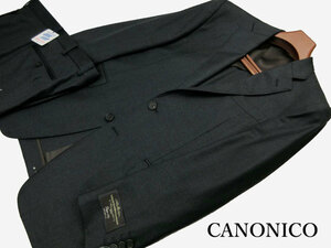 正規品 新品 CANONICO AB7 身長180 胴囲90 合物 秋冬春 イタリア製生地 Super110s 2ボタン レギュラー ワンタック カノニコ グレー LL d328