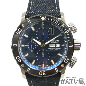 18000 EDOX【エドックス】01122-3-BUIN1-D クロノオフショア1 デイデイト 自動巻き 腕時計 メンズ ウォッチ【美品】USED-B