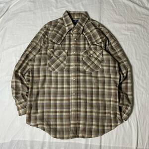 70s Levi's リーバイス ウエスタンチェックシャツ 長袖 古着