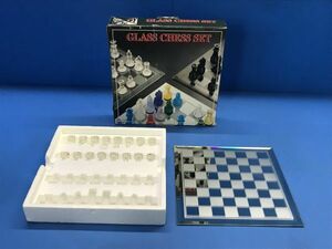 美品 GLASS CHESS SET 鏡のチェス クリア＆スモーク テーブルゲーム チェス 80