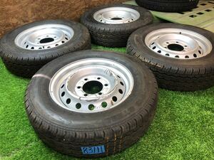 トヨタ純正 15inch 5j × BRIDGESTONE 195/70R15 106/104L LT PCD139.7 6穴 ダイナ デュトロ ハイエース レジアスエース カムロード