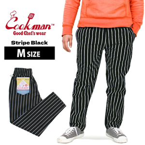 COOKMAN クックマン シェフパンツ Chef Pants Stripe Black ストライプブラック Mサイズ 231-83801 ゆうパケット1点まで送料無料