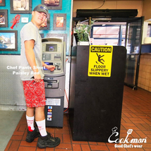 COOKMAN クックマン シェフパンツショーツ Chef Pants Short Paisley Red レッド 赤 Mサイズ 短パン ゆうパケット1点まで送料無料_画像5