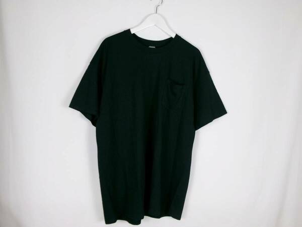 ギルダン GILDAN ULTRA COTTON Tシャツ ポケット クルーネック オーバーサイズ 無地 シンプル 半袖 XL ブラック メンズ 中古 /FB