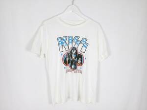 ジーユー GU グラフィックT Tシャツ KISS プリント 241-322572 半袖 XXL ホワイト レディース 中古 /FC