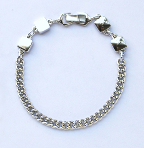  new * germanium flat type bracele (18cm) silver color 