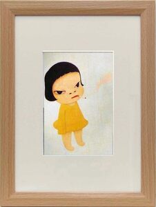 【模写】 新品 奈良美智 絵画 現代アート 絵 額装付き アートプリント 額装サイズ28x21cm インテリア 壁掛け 額入り アートパネル