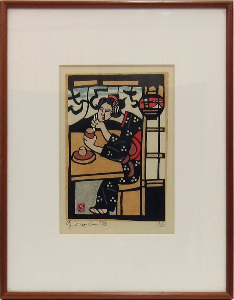 奇迹的存在收藏家印刷品森吉俊沙龙带框画作难以获得Kappazuri印刷品亲笔签名限量100件艺术室内装饰, 艺术品, 打印, 其他的