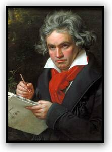 Art hand Auction New Large Size A3 Size Painting Art Picture Art Poster Art Panel Beethoven Beethoven Framed Art Frame Framed, artwork, painting, others