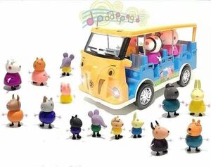 ペッパピッグ peppa pig 16体フィギュアバスセット