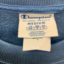 Champion REVERSE WEAVE チャンピオン リバースウィーブ スウェット トレーナー スカイブルー 総柄 size M 75570_画像7