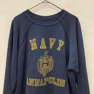 【古着】70s VINTAGE US NAVY SWEATSHIRT ビンテージスウェット トレーナー ネイビー 75612