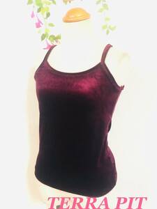  new goods tag pin attaching TERRA PIT camisole autumn winter wine color size M