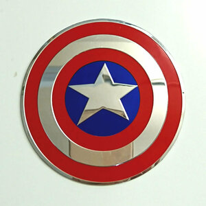 MARVEL (マーベル) Captain America (キャプテンアメリカ)　Shield Metallic Sticker　12ｃｍ　シール ステッカー　