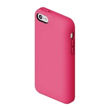 スマホケース カバー iPhone5c SwitchEasy ピンク レッド 赤 ジャケット シリコン イヤホンジャック 保護フィルム クロス_画像2