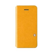 スマホケース カバー iPhone5c SwitchEasy イエロー 黄色 オレンジ 手帳 フリップ 合成皮革 PU レザー FLIP Tanned Yellow_画像1