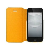 スマホケース カバー iPhone5c SwitchEasy イエロー 黄色 オレンジ 手帳 フリップ 合成皮革 PU レザー FLIP Tanned Yellow_画像3