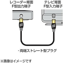 マスプロ 4K・8K対応 テレビ接続ケーブル 2C (1m) 両端ストレート型プラグ F型入力端子(F型プッシュ式プラグ) 同軸ケーブル SCT1SSW-P_画像10