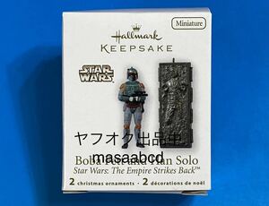 * last price cut!! * last *14 year front 2010 year * Boba Fett & Han Solo ( carbon freezing ) Mini hole Mark ornament *Hallmark many kind . exhibiting *