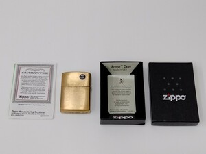 【ジャンク】 ZIPPO オイルライター アーマー ケース 本体 2022 ゴールド Bメ