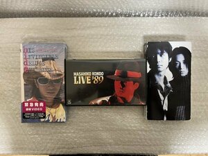 VHS 3本セット ①hide / hIS iNVINCIBLE dELUGE eVIDENCE (PCVE-50792) ②近藤真彦ライブ’89 (42ZH 243) ③LAZY KNACK (FHVF-1121)■英290