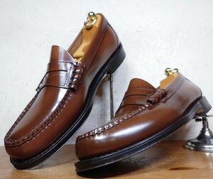 【試し履きのみ/未使用】G.H.BASS/バス Weejuns ペニーローファー US9 26.5-27cm相応 ブラウン 茶 コイン/regal colehaan