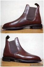 【美品】英国製 LloydFootwear/ロイドフットウェア サイドゴアブーツ UK7 25-25.5cm相応 ブラウン/cheaney クロケット_画像3